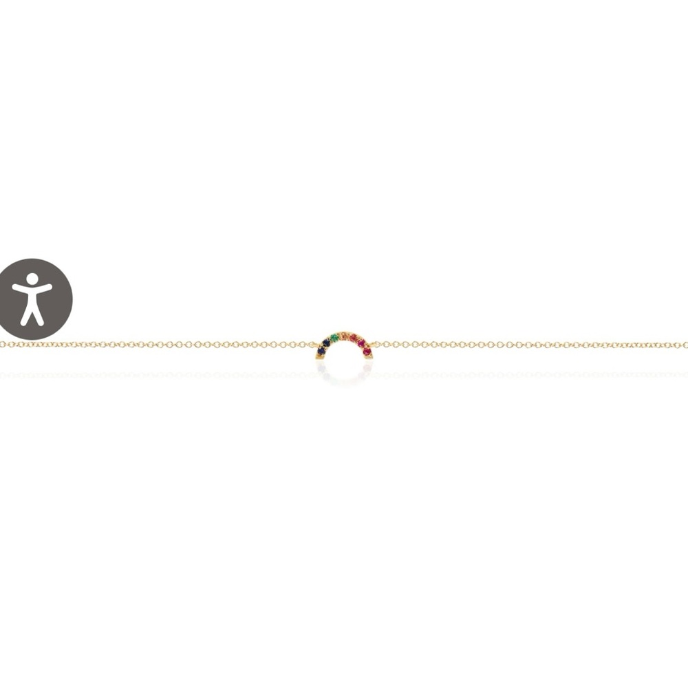 14k YellowGold Rainbow bracelet, EF collection.